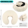 thumbnail image 2 of Housses de Repose-Visage en Microfibre Réutilisables Extra Douces et Lourdes pour Tables et Chaises de Massage, Bleu, 1 Unité (Lot de 6), 2 of 7