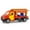 Red, variant on Food Truck Toy Car, Inertial Pull Back Vehicle, Kids Playset Snack Van, Mini Plastic Diecast Model with Open Doors and Working Wheels