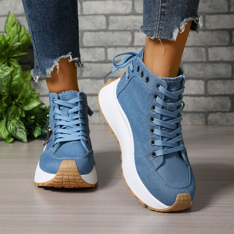 Chunky High Top Fashion Sneakers for Women Fashion Punk Studded