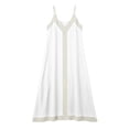 thumbnail image 5 of VBVC Women's Color Block Spaghetti Strap Maxi Dress , Ladies' V-Neck Sleeveless Summer Dress , A-Line Party Swing Dress For Women,White,S-2XL, 5 of 8