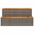 thumbnail image 3 of vidaXL Hot Tub Step Grey 100x50x50.5 cm Poly Rattan and Solid Acacia, 3 of 5