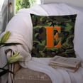 thumbnail image 3 of Letter E Monogram - Camo Green Fabric Decorative Pillow, 3 of 4