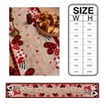 thumbnail image 6 of Valentine's Day, Table Runner 72 Inches, Gnomes Love Plaid Farmhouse Brown Woodgrain Bed Runner Dresser Scarves Tabletop for Indoor Outdoor Parties/Ceremony/Banquet, 14" x 72", 6 of 8