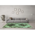 thumbnail image 3 of Ahgly Company Indoor Round Oriental Light Blue Modern Area Rugs, 8' Round, 3 of 4