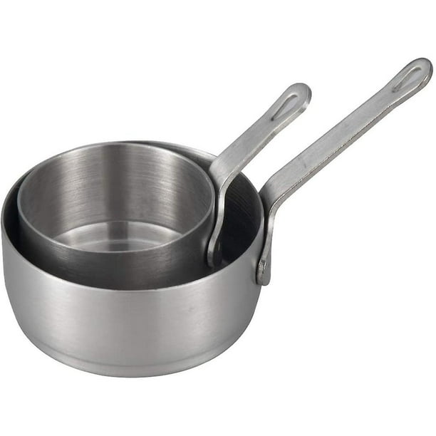 Cuencos para salsas para mojar Plato de salsa de acero inoxidable con asa para condimentos, aperitivos, raciones individuales