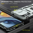thumbnail image 7 of ELEHOLD Heavy Duty Rugged Case for Motorola Moto G22 6.5" 2022, Full Body Protection with Camera Lens Cover Magnetic Metal Ring Holder Kickstand Anti-Scratch Shockproof Case, Gray, 7 of 7