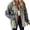 Khaki, variant on Christmas Sequin Patchwork Denim Jacket For Women Long Sleeve Lapel Frayed Hem Button Down Shacket Coat Oversized