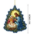 thumbnail image 3 of Clearance Under $5!Yyuenw Christmas Transparent Printing Christmas Decoration Pendant Nativity Scene Decoration Commemorative Flat Pendant Christmas Tree, 3 of 5