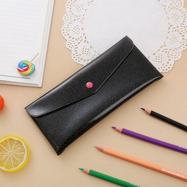 Transparent Pencil Storage Bag | Large Capacity Zipper Case | Frosted Durable Water-Repellent Stationery Organizer | Portable Multi-Purpose Design | 1 Pack | Easy Visibility | Secure Closure