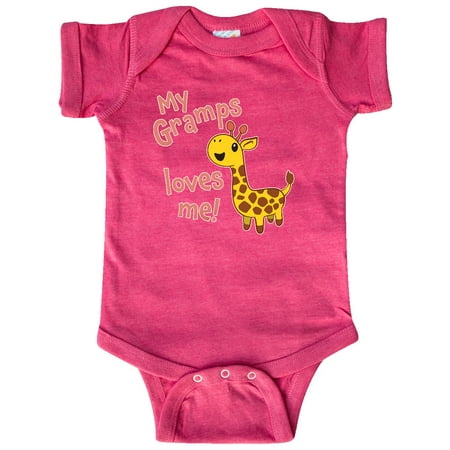 

Inktastic My Gramps Loves me- cute giraffe Gift Baby Boy or Baby Girl Bodysuit