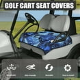 thumbnail image 3 of Renewold Golf Cart Seat Cover Comfortable Golf Cart Seat Towel Blanket with Front Pockets Suitable for 2 Person Club Car Seats, 52 x 32 Inches, Sea Turtle Hibiscus Blue, 3 of 7