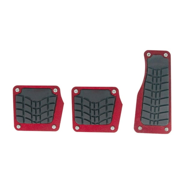 Almohadillas de pedal genéricas para coche, cubierta para pedal de garaje, fácil instalación y mantenimiento del coche. Rojo