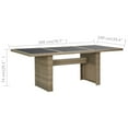 thumbnail image 4 of vidaXL Garden Dining Table Brown 200x100x74 cm Glass and Poly Rattan, 4 of 4