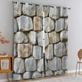 Brick Wall Blackout Curtains, Vintage Texture Window Drapes for Bedroom ...