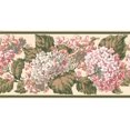 thumbnail image 2 of Concord Wallcoverings Elegant Rosy Flowers Wallpaper Border Featuring Plants Leaves on a White Background, Colors Beige Light Pink Green, Size 10.25 Inches by 15 Feet VT4638B, 2 of 4