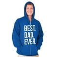 thumbnail image 4 of Best Dad Ever Fathers Day Gift Men's Big & Tall Graphic Zip Up Hoodie Brisco Brands 5X, 4 of 5