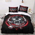 thumbnail image 2 of Motorhead Duvet Cover Double Rock Pattern Bedding Set Soft and Light Microfiber Heavy Metal Band Quilt Cover with Zipper Closure Double, 2 of 5
