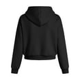 thumbnail image 4 of zaveiop Womens Zip up Hoodies Cropped Sweatshirts Casual Comfy Cute Zip Jackets Fashion Trendy Fall Outfits 2025 Y2K Clothes (Z1-Black, L), 4 of 5