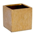 thumbnail image 2 of Poppy Ceramic Brushed Golden Square Pot, 2 of 3