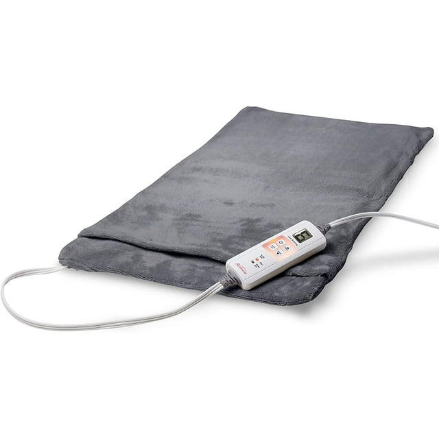 Sunbeam 2101693 Heating Pad, XXLarge UltraKing XpressHeat, Slate, 14" x 27"