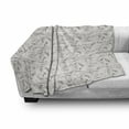 thumbnail image 3 of Birds Soft Flannel Fleece Throw Blanket, Spotted Neck Swallow and Red-Rumped Swallow Perching on Parallel Wires, Cozy Plush for Indoor and Outdoor Use, 60" x 80", Pale Grey and Dimgrey, by Ambesonne, 3 of 6