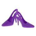 thumbnail image 2 of Zapatos de Escenas de Plástico Púrpura 1/6 Sunnimix Dollhouse Miniature Shoes, 2 of 8