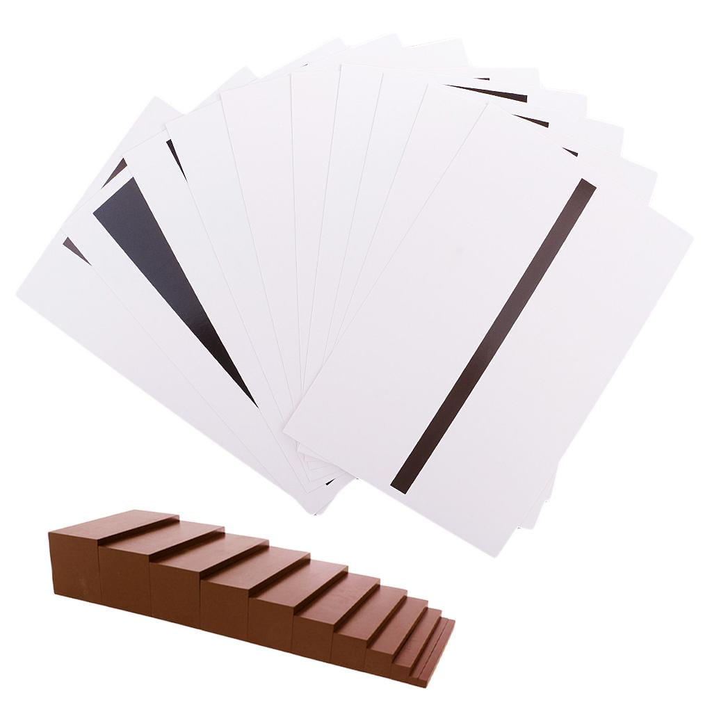 Kids Child Montessori Educational Ladder Stair W/ Contrast Cards