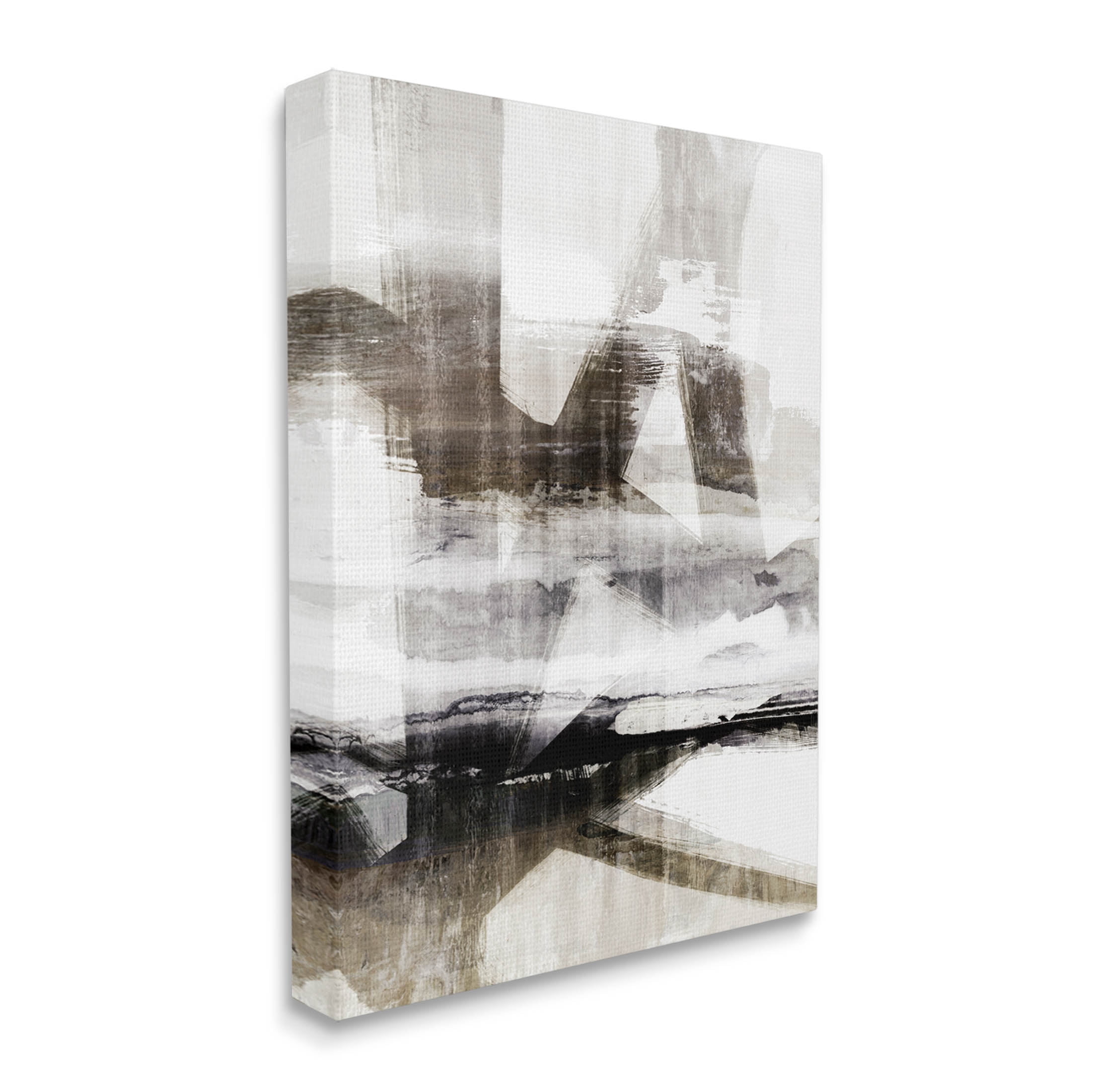 Stupell Industries Abstract Black Streaks Layered Lines Graphic Art Gallery Wrapped Canvas Print Wall Art, Design by Nina Blue