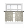 thumbnail image 7 of Gray Green Flowers Sheer Curtains 45 Inch Length 2 Panels Set, Spring Summer Farmhouse Botanical Voile Window Treatment Rod Pocket Small Kitchen Curtains Drapes for Bedroom 52"x45"x2, 7 of 7