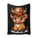 thumbnail image 2 of Manta de vaca suave y cómoda, manta lujosa de peluche con adorable diseño de vaca de las Highlands, accesorio versátil para el hogar para acurrucarse, hacer picnics y relajarse, 2 of 2