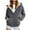 Dark Gray, variant on Hoodie for Women, Trendy Christmas Printed Fleece Sweatshirt Winter Clothing Essentials Hoodie Casual Outerwear Zip Up Winter Coats