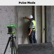 Huepar 360 Degree Self-Leveling Laser Level Green Beam Cross Line Laser Level Tool with 2 Plumb Dots