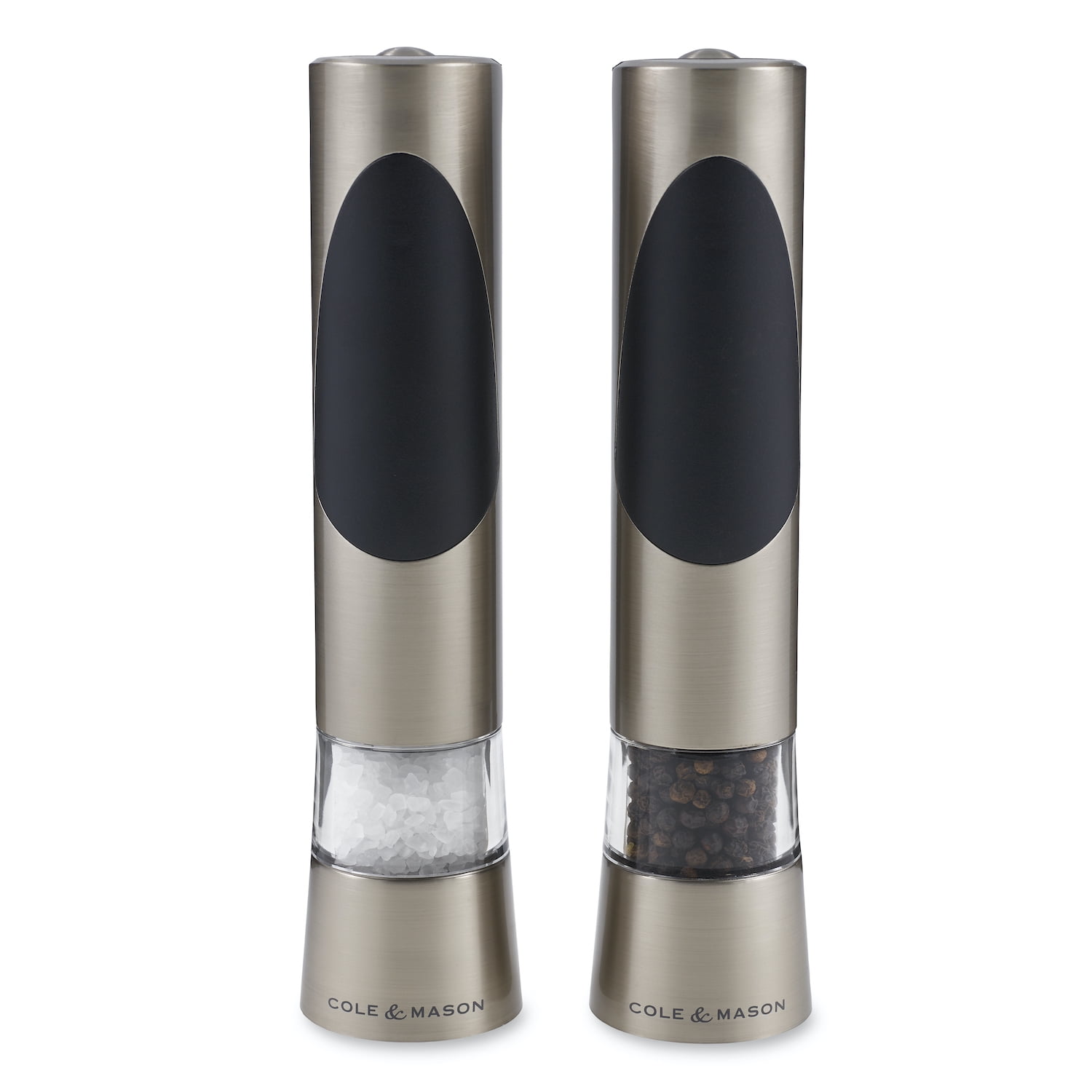 Cole & Mason Richmond Electric Salt and Pepper Grinder Gift Set, Silver