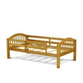 thumbnail image 2 of East West Furniture Verona 63" Wood Twin Bunk Bed with Guard Rails in Oak, 2 of 5