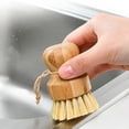 thumbnail image 3 of Bamboo  Scrub Brush Household Decontamination Brush Applied For Floors Showers Tile Toilets, 3 of 5