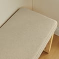 thumbnail image 5 of Bench, Entryway Bench, Shoe Storage Stool with Solid Wood Frame, Soft Loop Yarn Cushion and Modern Design, for Hallway Mudroom, Brown, 5 of 10