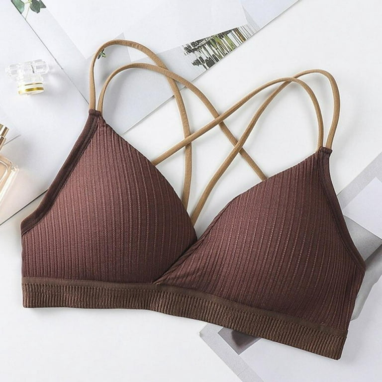 Deepwonder Women Gatherd Bras Fast Dry Elastic Lingerie With Padded Bra  Solid Color Tube Top Breathable No Trace Beauty Back 