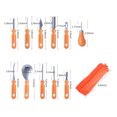 thumbnail image 2 of 10PCS Halloween Pumpkin Carving Kit Professional Stainless Steel Tools Professional, 2 of 8