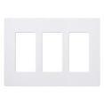 thumbnail image 1 of Placa de pared Lutron Claro CW-3-WH de 3 bandas, color blanco brillante, 1 of 5