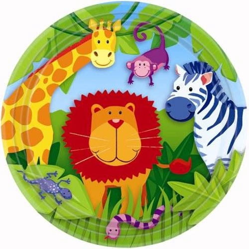 Jungle Animals Large Paper Plates (8ct)