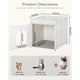 thumbnail image 5 of Caja de arena para gatos SETVSON de ratán con alfombrilla de arena para gatos, color blanco, 5 of 7