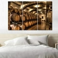 thumbnail image 4 of TISHIRON 3PCS Framed Wine Theme Canvas Wall Art Set,60"x40" Red Wine Barrel In Alcohol Cellar Canvas Art Decor, 4 of 7