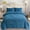 Knitted-Blue, variant on NC 3 Piece Sherpa Blanket,Winter Warm 3 Ply Borrego Fleece Blanket,King 79"x 91",Black