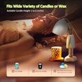thumbnail image 4 of Jinsinto Candle Warmer Lamp with 1 Bulb, Wax Warmer for Scented Candles, Dimmable Electric Wax Burner, Wax Melter, Descending Yankee Candle Light and 3 Wick Candles (Robot, White), 4 of 5
