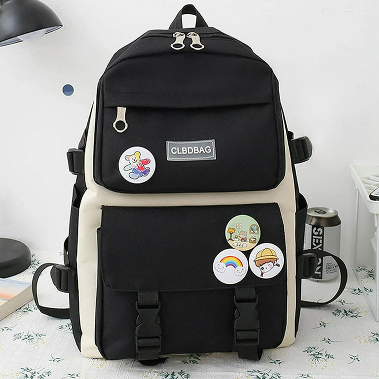 Airplane Student Backpack Set 4PCS School Shoulder Bag Cooler