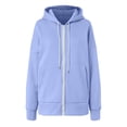 thumbnail image 6 of Godom Zip Up Hoodies Oversized Fall Sweatshirts 2025 Drawstring Zipper Hoodie Casual Loose Fit Long Sleeve Sweatshirt, 6 of 7