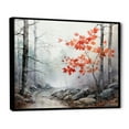 thumbnail image 2 of Designart "Red Forest Minimalist Monochrome painting I" Forest Floater Framed Canvas Wall Art, 2 of 7