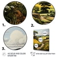 thumbnail image 3 of Designart "Countryside Green And Yellow Reverie horizon V" Landscape & Nature Floater Framed Wall Art Living Room, 3 of 7