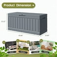 thumbnail image 2 of Vineego Large Outdoor 82 Gallon Storage Resin Deck Box, Gray, 2 of 7