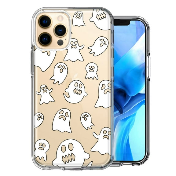 MUNDAZE For Apple iPhone 12 Pro Max Halloween Spooky Ghost Design Double Layer Phone Case Cover